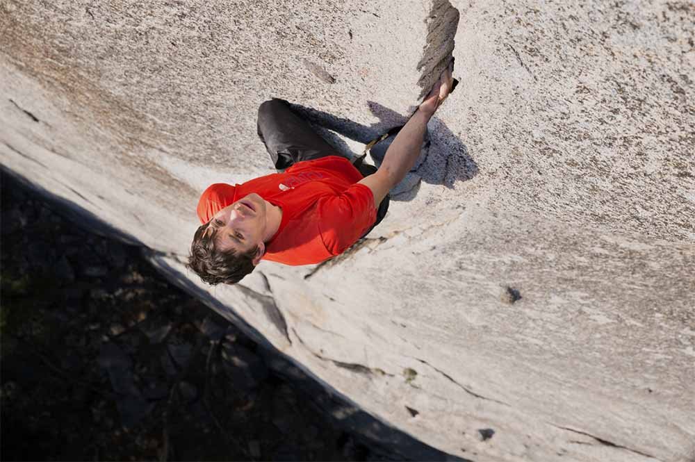 alex honnold on freerider route el capitan