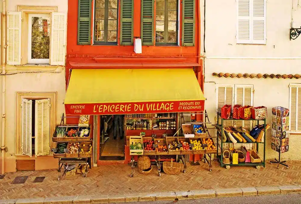 local grocery shop in france