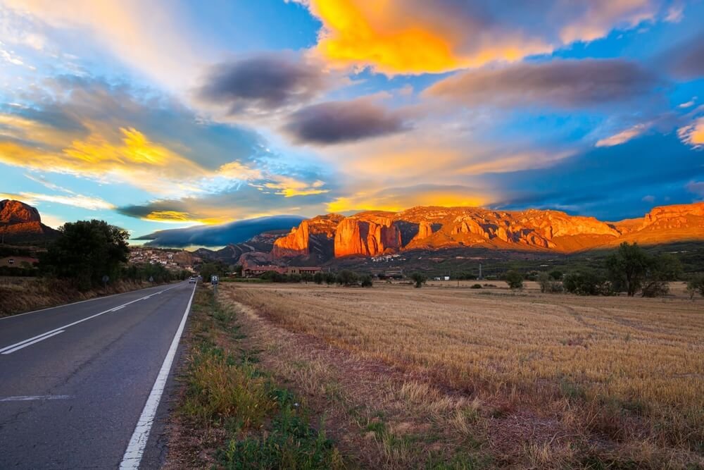 road leading to riglos