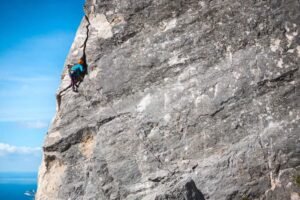 climber on arete