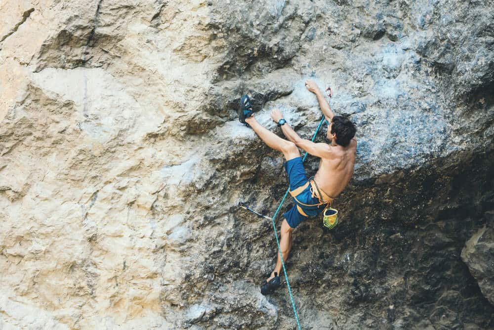 boy using heel hook to rest