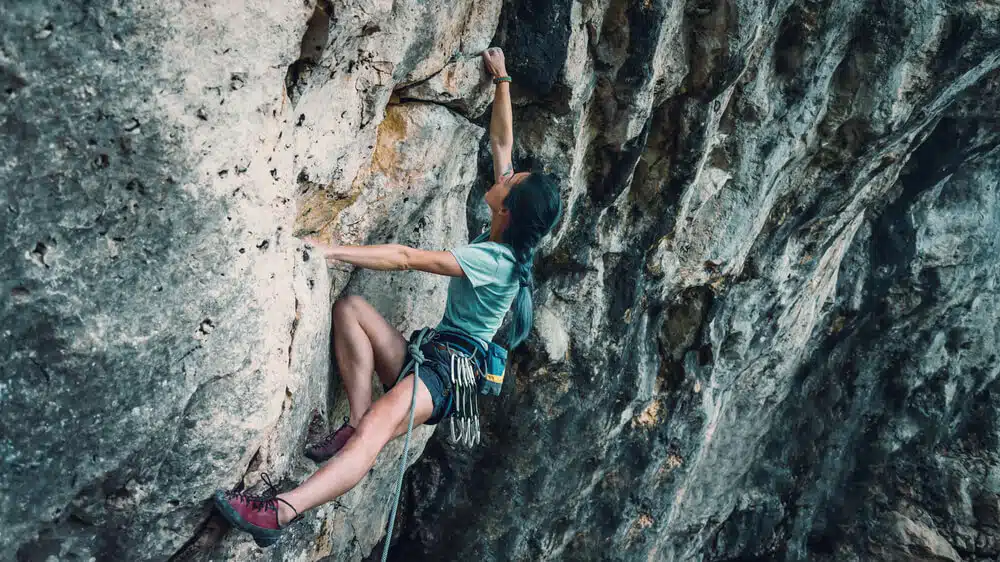 woman outside flagging when leading outdoors